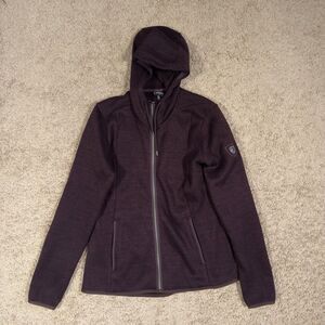 KUHL Ascendyr Hoodie Womens S Purple Full Zip Fleece Jacket Pockets Outdoor
